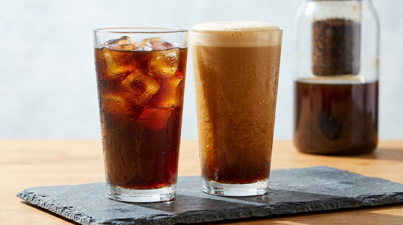 Buzlu cold brew ve nitro soğuk kahve bardakları