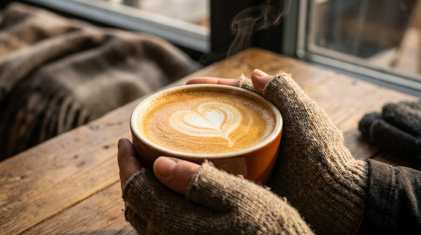 Kremsi köpüğü ve espresso aromasıyla servis edilen cappuccino yakın çekimi