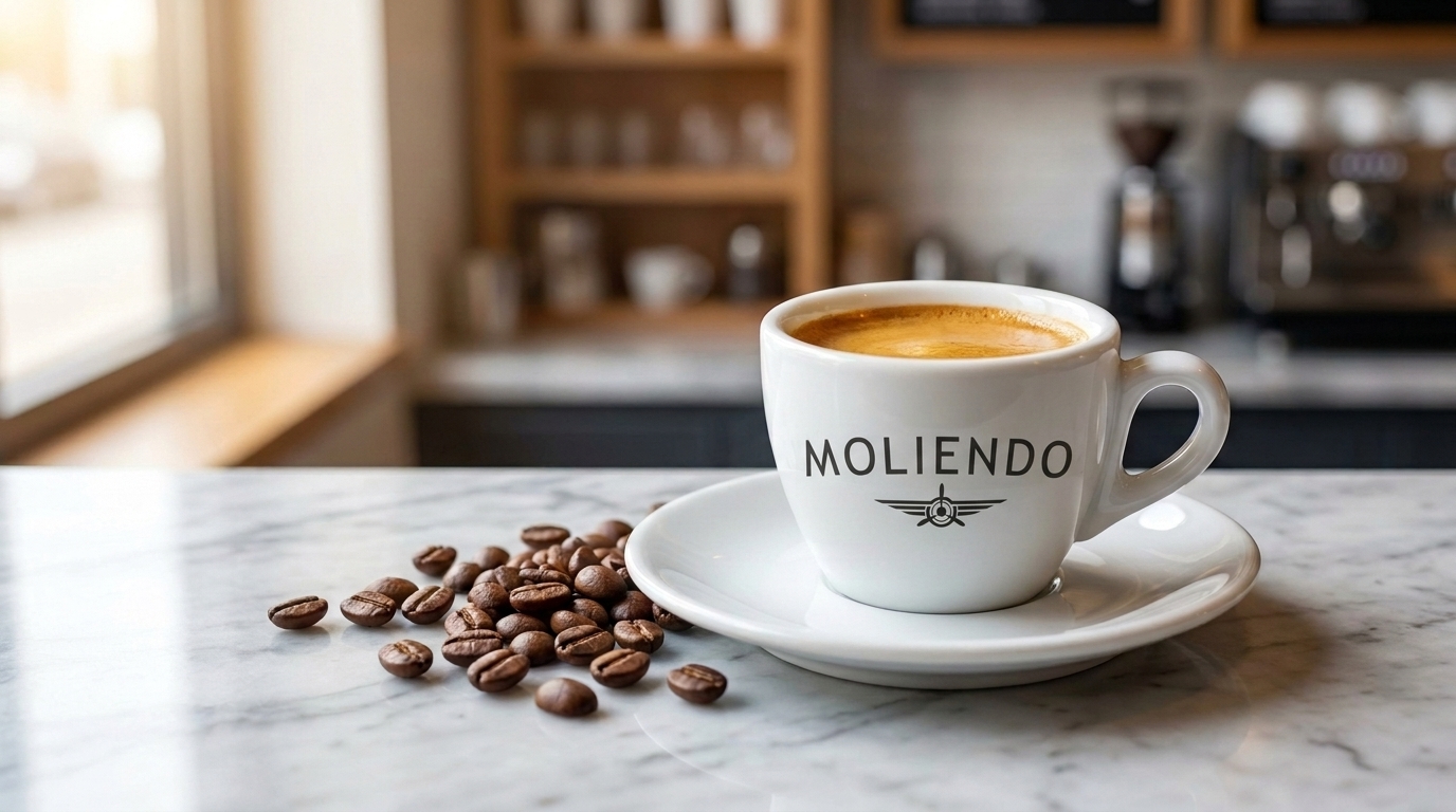 Beyaz porselen demitasse fincanda kremalı espresso