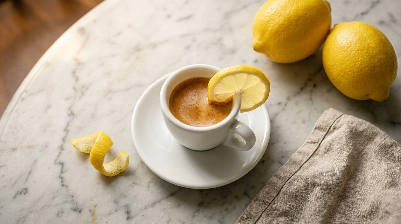 Limon dilimli espresso romano