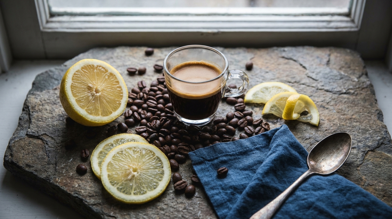 Espresso ve limonun kontrastı
