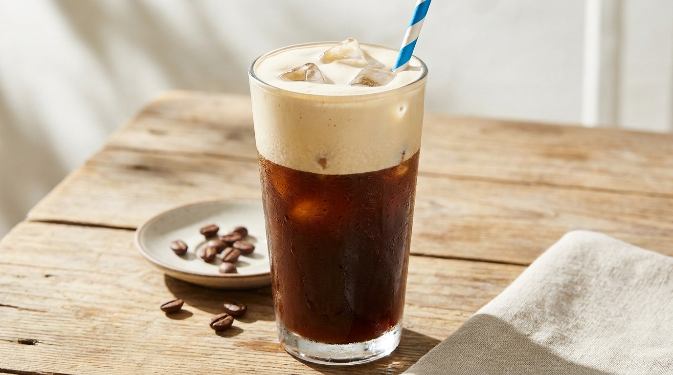 Köpüklü frappe uzun bardakta