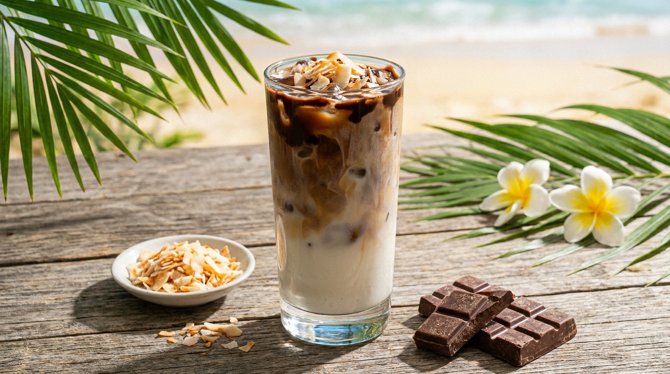 Hindistan cevizli çikolatalı buzlu mocha