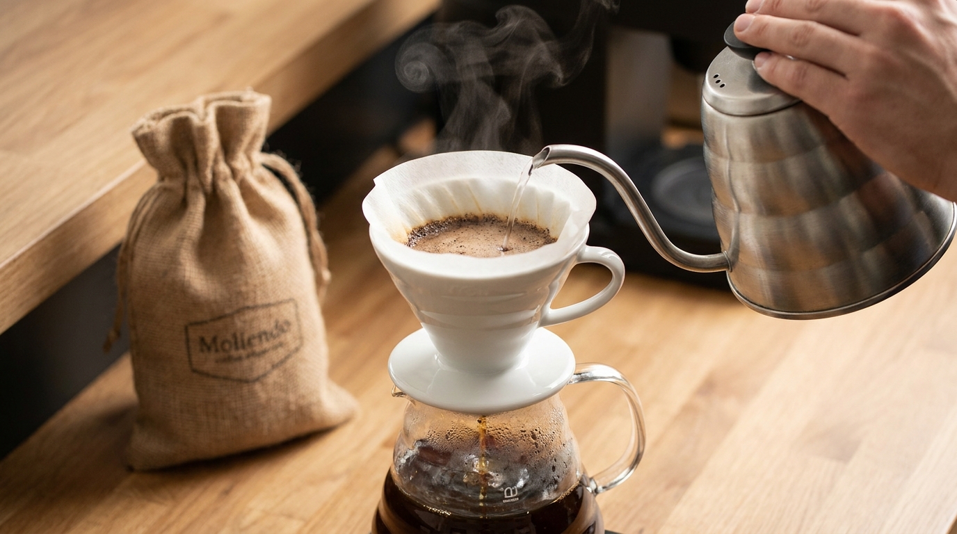 Pour-over V60 ile filtre kahve demleme