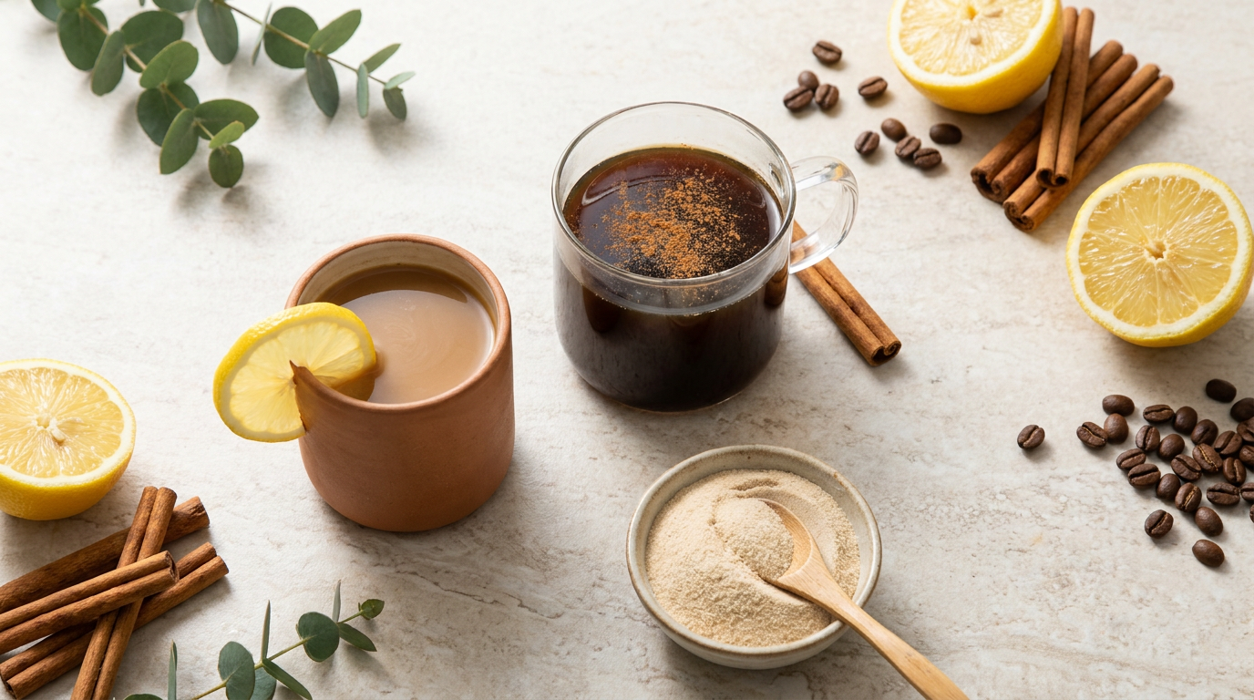 Tarçınlı ve limonlu fonksiyonel filtre kahve tarifleri sunumu