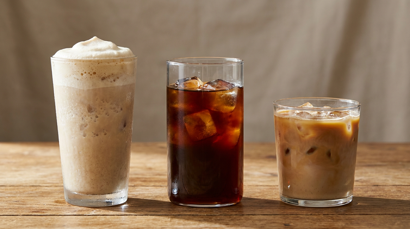 Frappe, cold brew ve iced coffee karşılaştırması