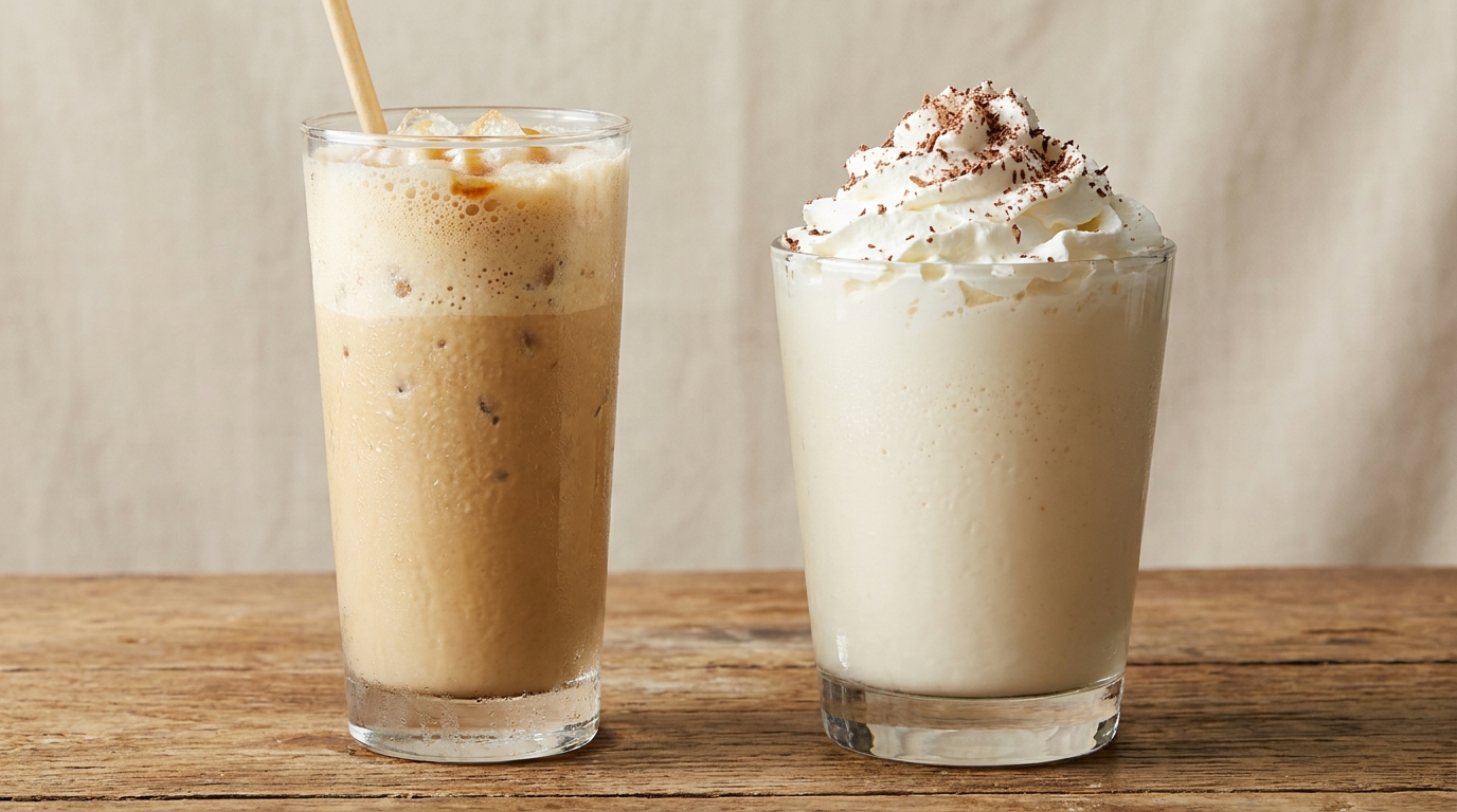 Frappe ve milkshake karşılaştırması