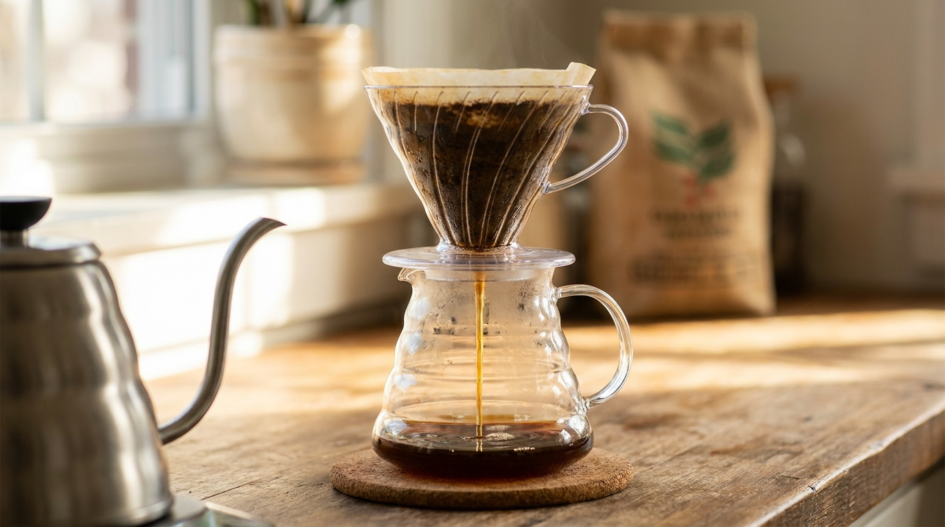 Guatemala kahvesinin V60 ile pour-over demlenmesi
