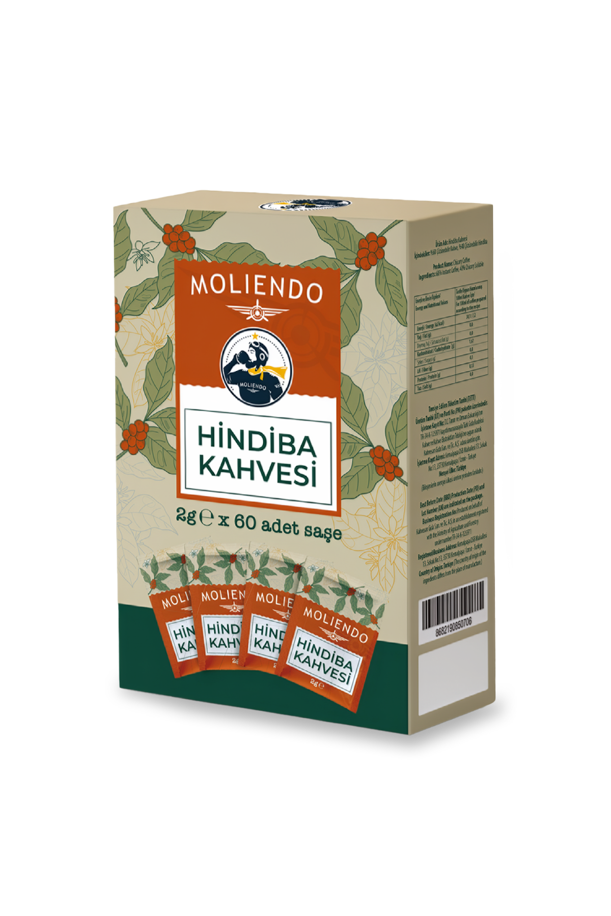 Moliendo Hindiba Kahvesi 60 Tek İçimlik Paket 120 g