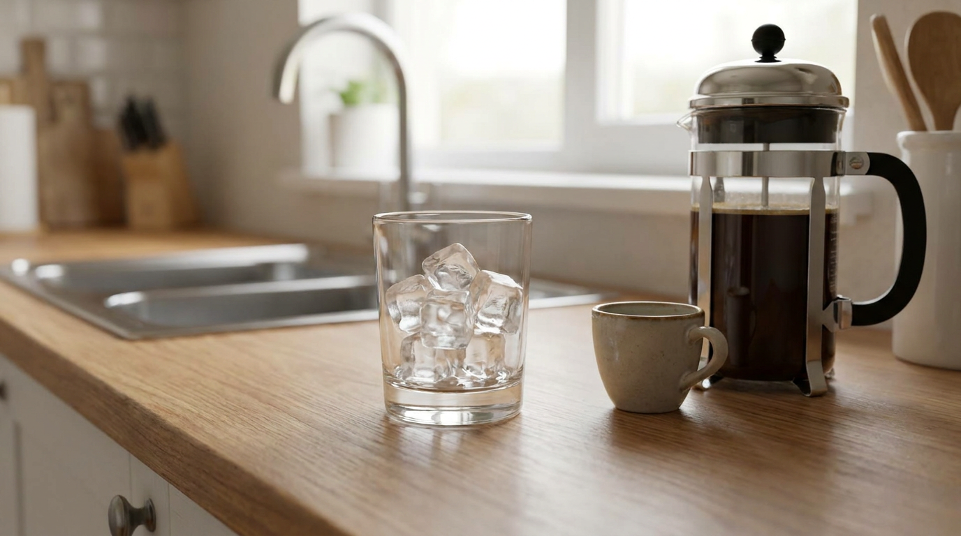 Evde adım adım ice latte hazırlama