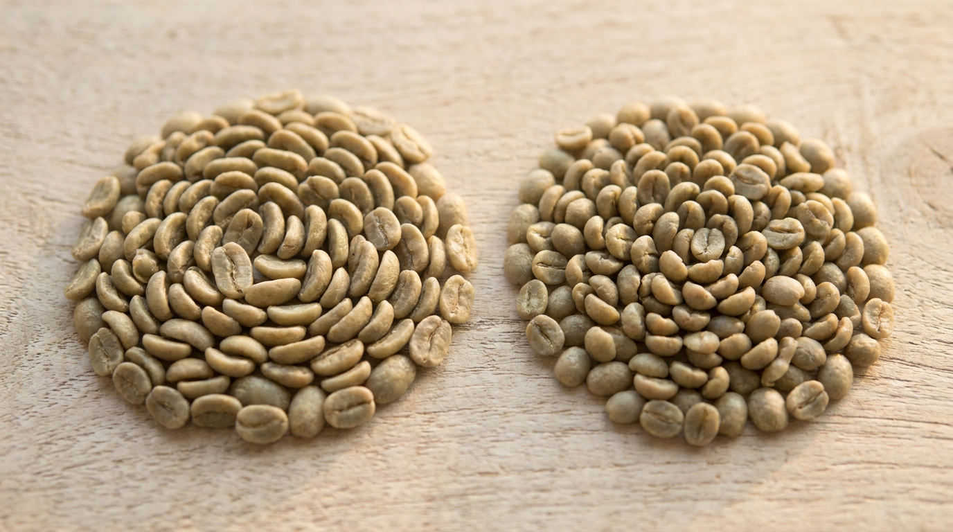 Arabica ve Robusta çekirdek karşılaştırması