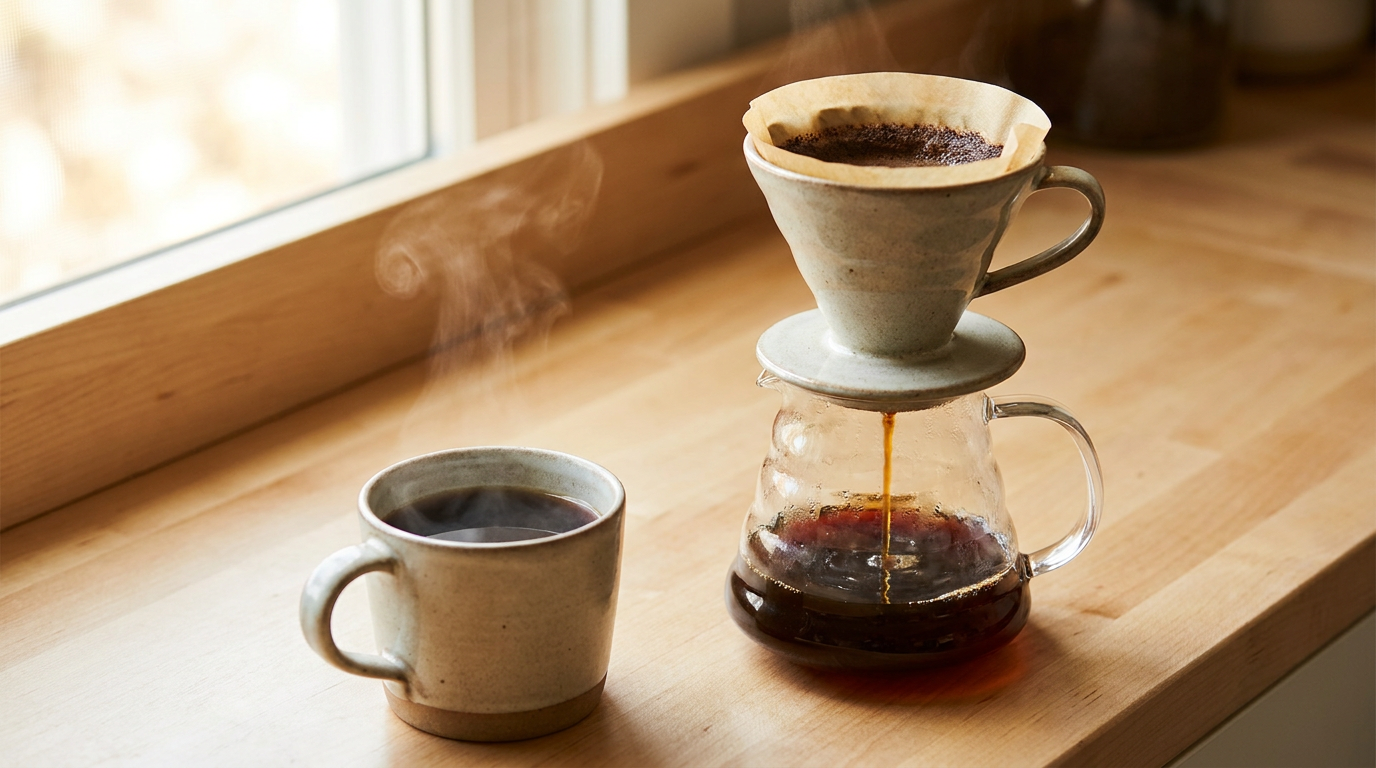 Pour-over ile filtre kahve demleme
