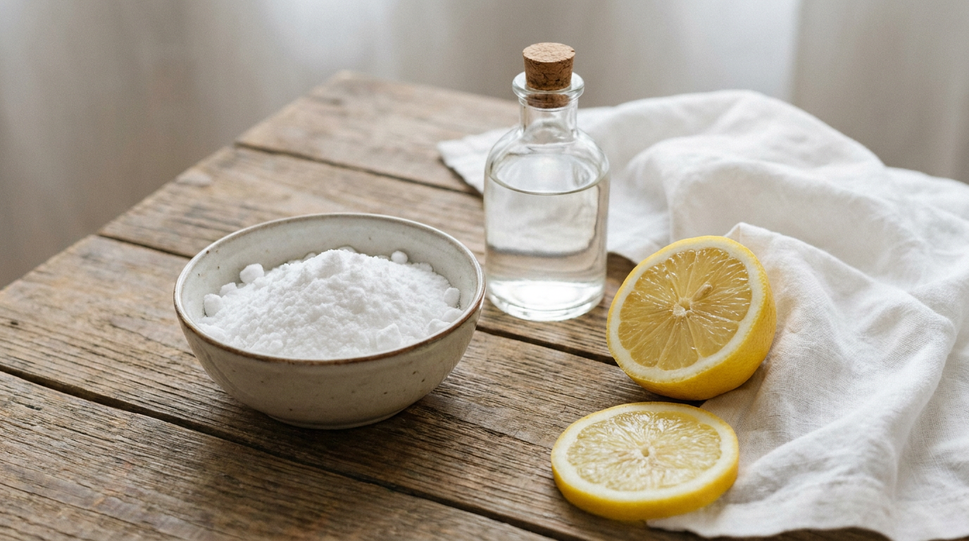 Karbonat, sirke ve limon ile doğal temizlik malzemeleri