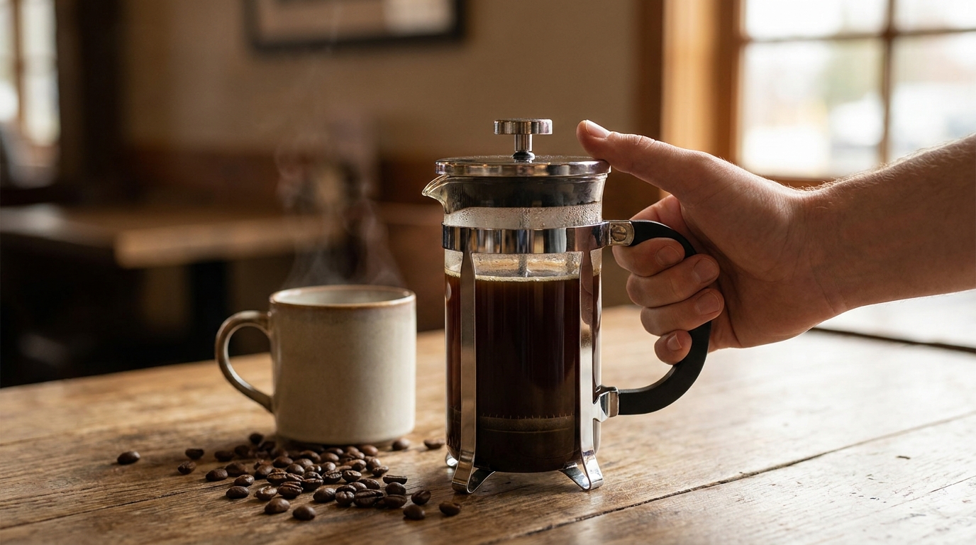 French press ile filtre kahve demleme