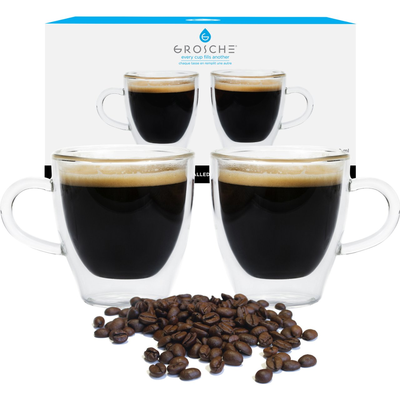 Grosche Turin Çift Cidarlı Espresso Bardağı 2x140 ml