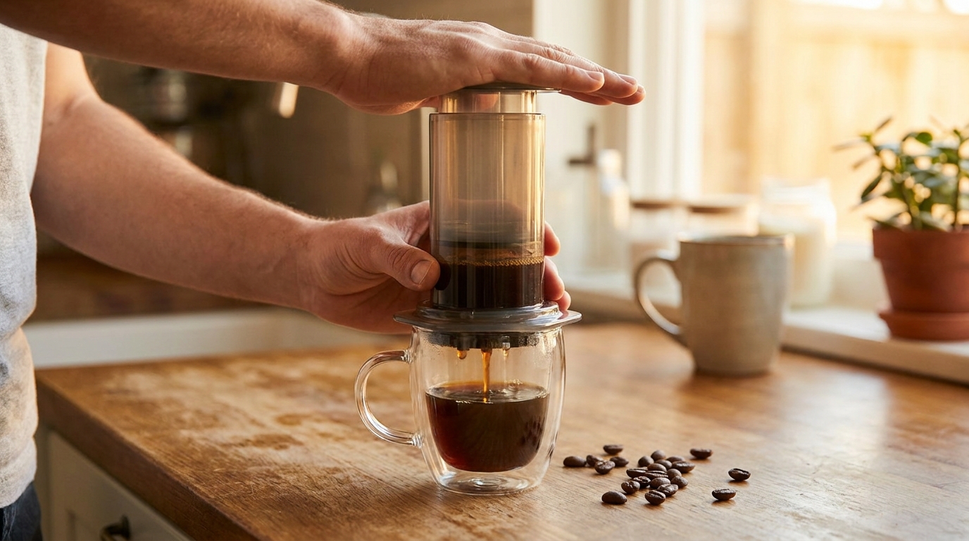 AeroPress ile yoğun kahve demleme