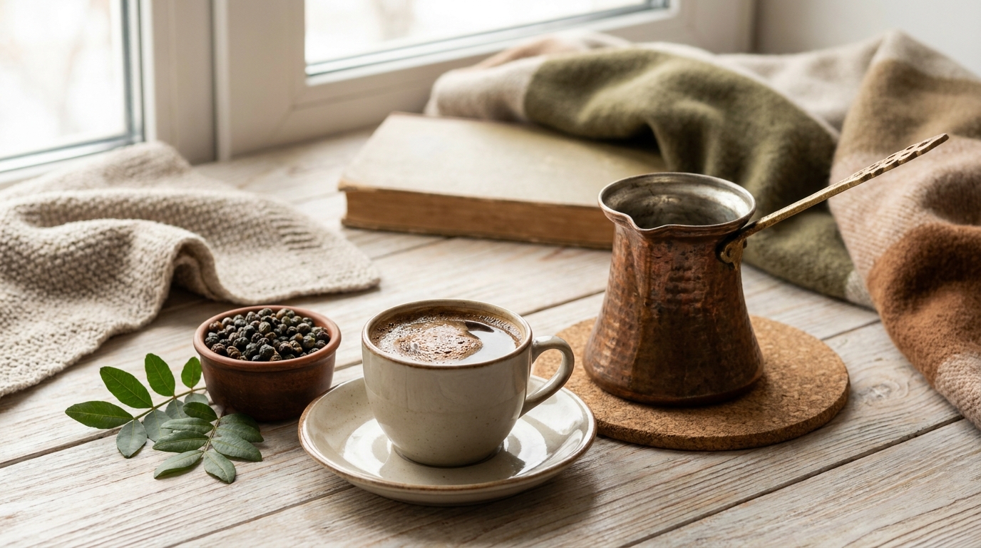 Menengiç kahvesi ve terebentin yaprağı