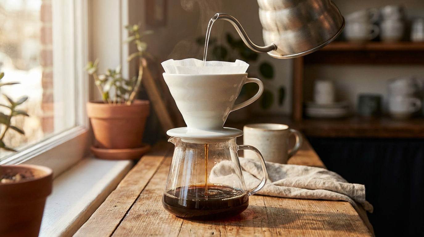 Kağıt filtreyle sağlıklı pour-over demleme
