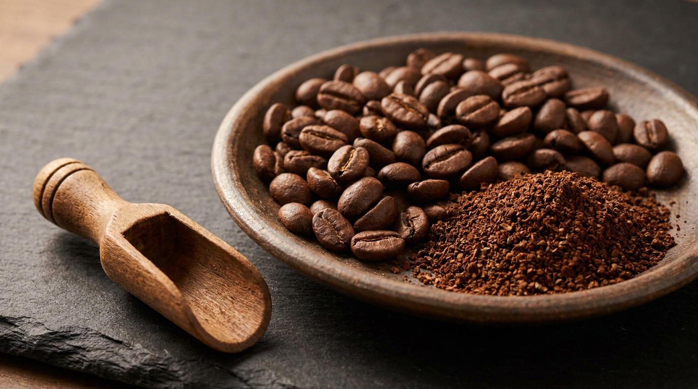 Cold brew için uygun kaba öğütülmüş kahve çekirdekleri